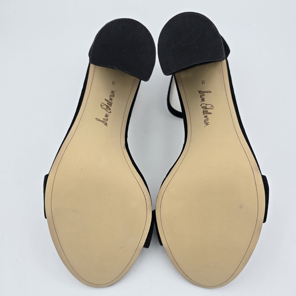 Sam Edelman Yaro Block Heel Ankle Strap Sandals, Black Suede, Women's 11M - Picture 13 of 16